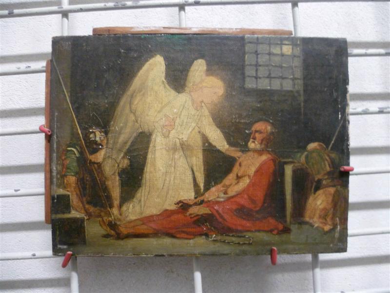 Saint Pierre délivré par un ange, esquisse, Joseph Nicolas Robert-Fleury, 1890