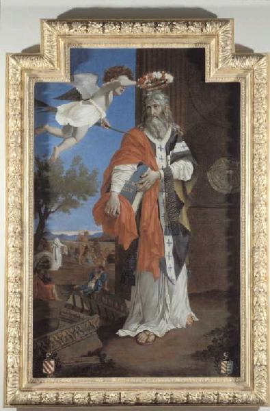 Saint Denis ; Saint Denis l'Aéropagite couronné par un ange_0