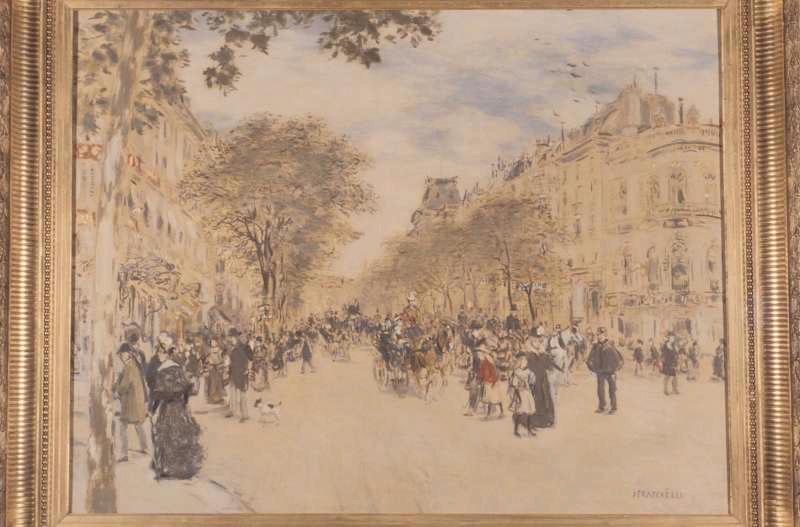 Le pavillon de Hanovre et le boulevard des Italiens à Paris, Jean-François Raffaëlli, 1909 /03 /28