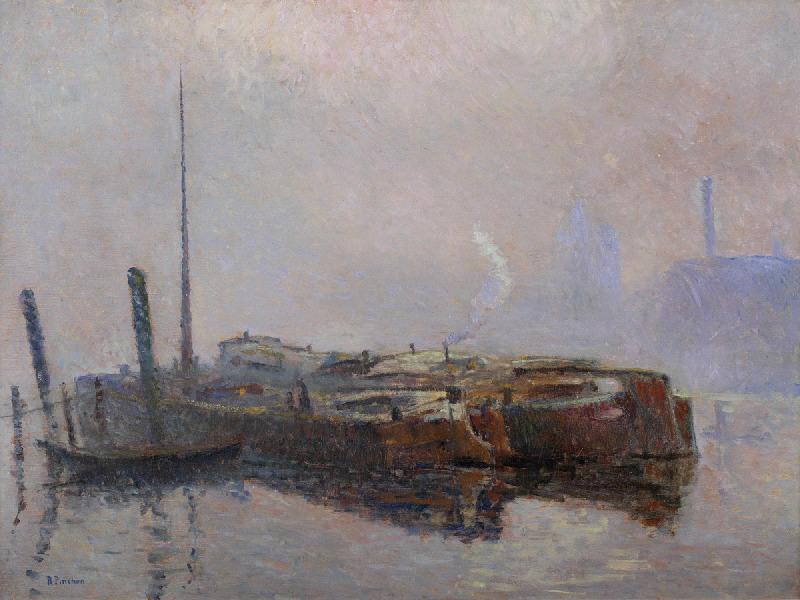 Péniches dans la brume_0