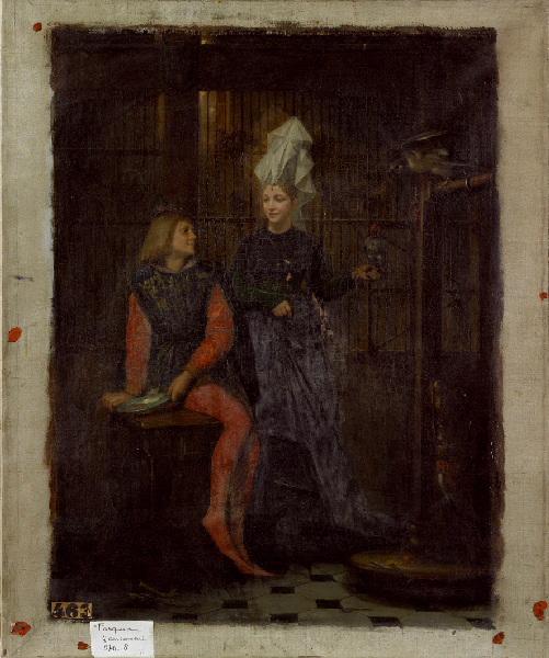 Fauconnerie, Marie Bracquemond, 1869 avant