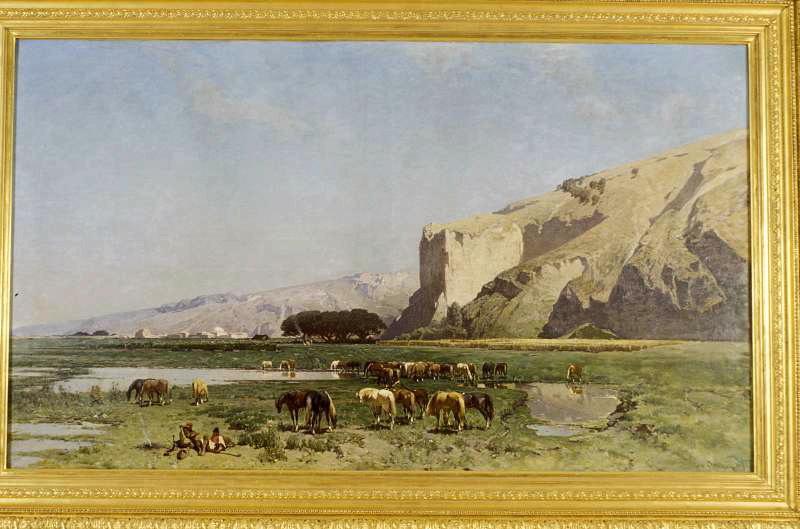 Pâturage sur la route de Téhéran à Tabriz, Alberto Pasini, 1864