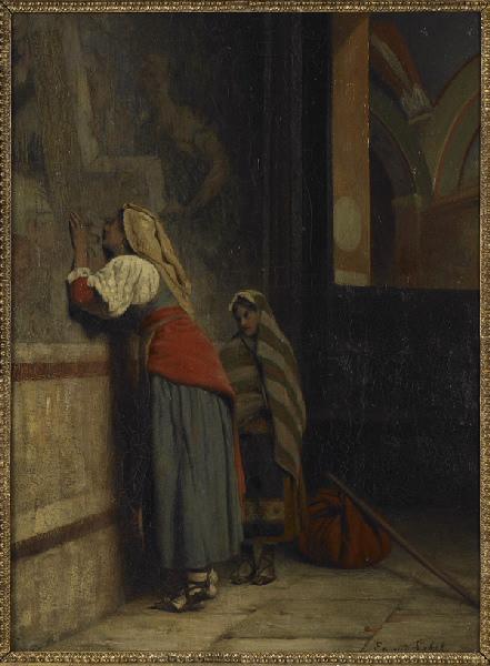 Le chemin de croix dans la Scala santa du monastère de San Benedetto à Subiaco, Edmond Lebel, 2e moitié 19e siècle