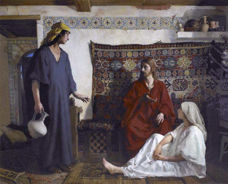 Jésus chez Marthe et Marie, Paul Alexandre Alfred Leroy, 1882