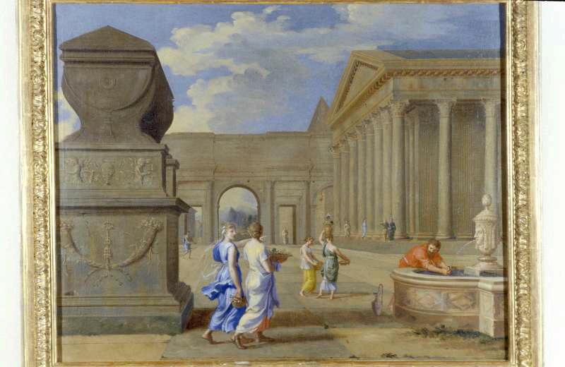 Paysage composé et animé, Jean Lemaire, 1ère moitié 17e siècle