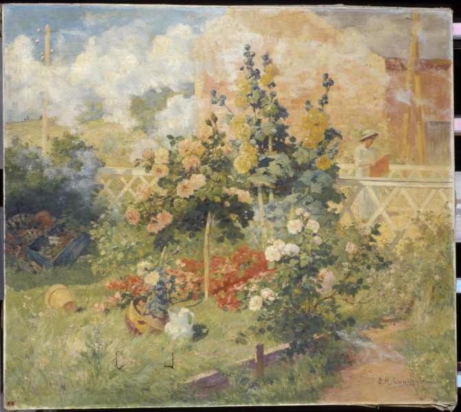 Le train a passé ; La Porte rose ; Passage à niveau ; Le passage du train, Eugène Henri Cauchois, 1911 avant