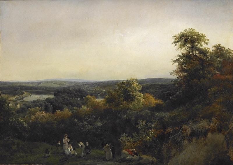 Vue prise de la rive de St Cloud, André Jolivard, 1822