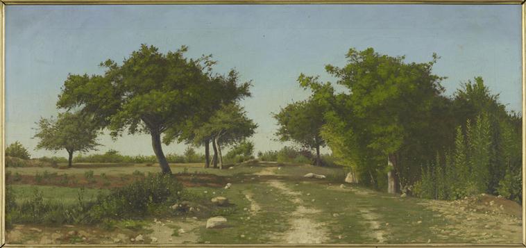 Paysage ; Chemin sous les pommiers, Antoine Chintreuil, 2e quart 19e siècle, 3e quart 19e siècle