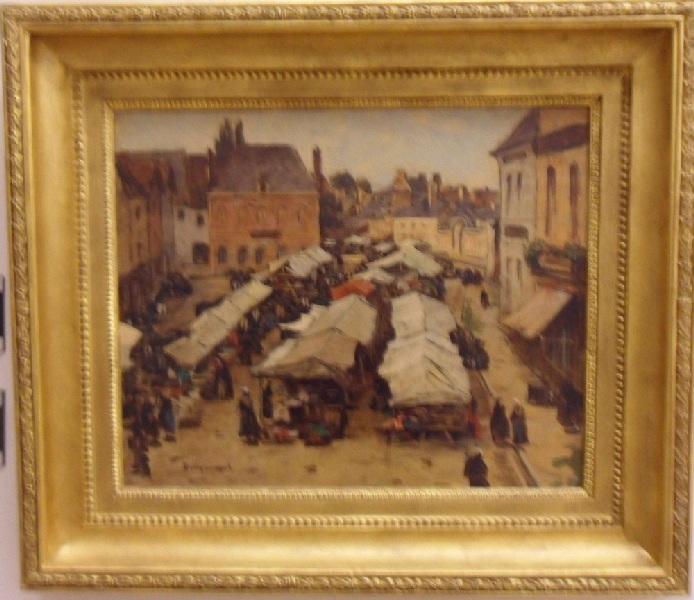 La place du marché à Abbeville, Louis Braquaval, 1919 avant