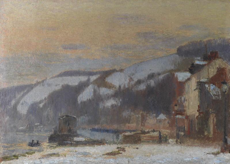 Côteaux de Croisset sous la neige, Joseph Delattre, 1912 avant