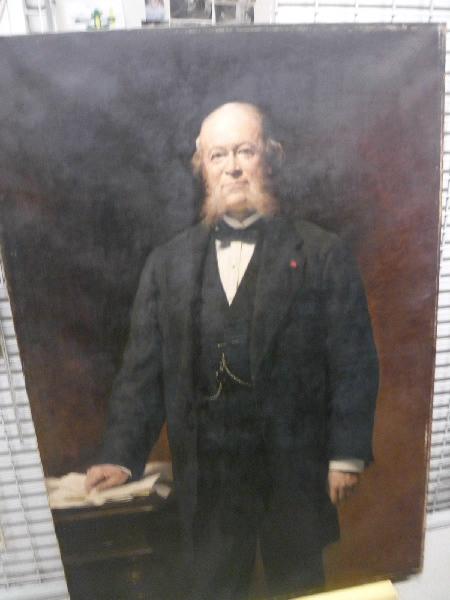 Portrait de monsieur Pouyer-Quertier (Estouville-en-Caux, 1820 - Rouen, 1891), ministre des finances, Edouard Bernard Debat-Ponsan, 1884 vers