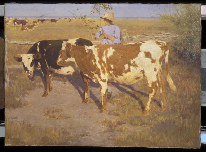 Vaches au soleil, Victor Jean Binet, 1924