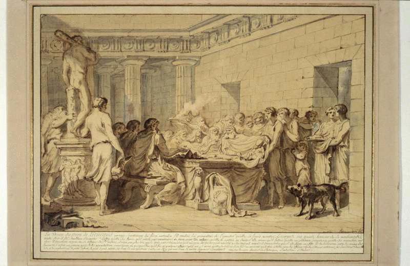 Episode de la vie de Lycurgue : Lycurgue présente leur roi aux Lacédémoniens, Augustin Pajou, 1821