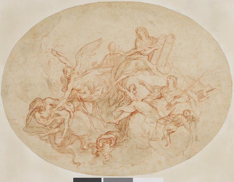 Triomphe de la justice ; Triomphe de la sagesse (autre titre), Antoine Dieu, 18e siècle