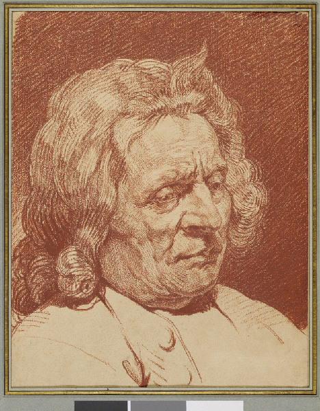 Portrait d'homme âgé tourné vers la droite, Pierre Alexandre Wille, 2e moitié 18e siècle, 1er quart 19e siècle