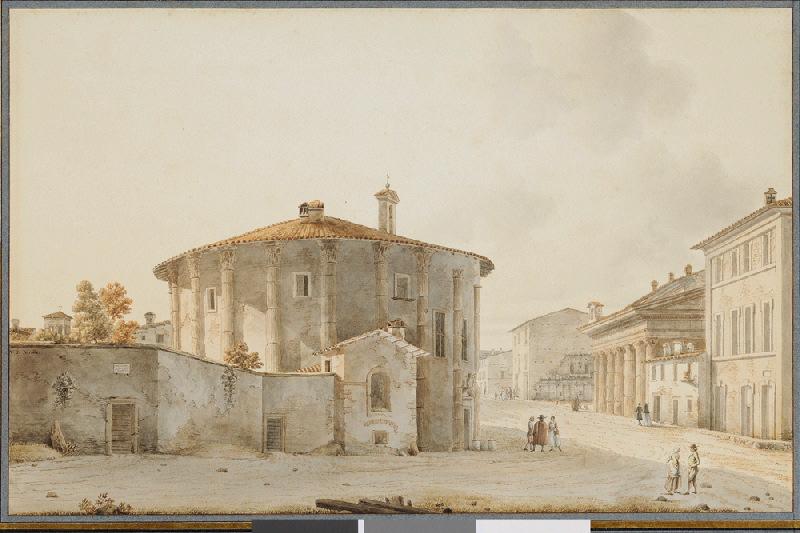 Vue du Temple de Vesta à Rome, Victor Jean Nicolle
