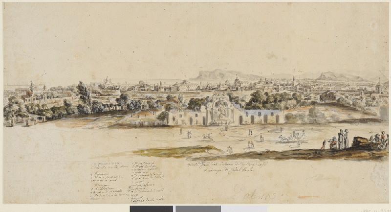 Vue panoramique de Palerme, Louis Jean Desprez, 18e siècle