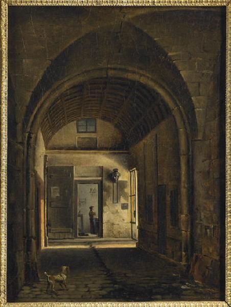 Vue du cloître de l'église Saint-Paul à Paris_0