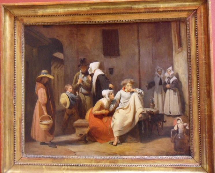 L'Hôpital des fous : une jeune fille ne reconnaît pas ses parents, François Auguste Biard, 1833