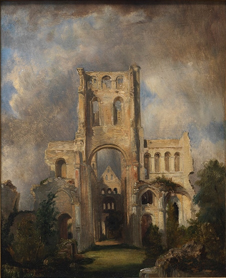 Ruines de l'Abbaye de Jumièges, Adrien Dauzats, 1834