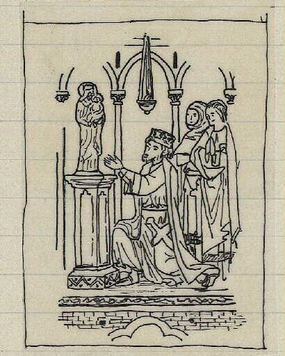 Le Duc Richard Ier en oraison devant un autel de la Vierge_0