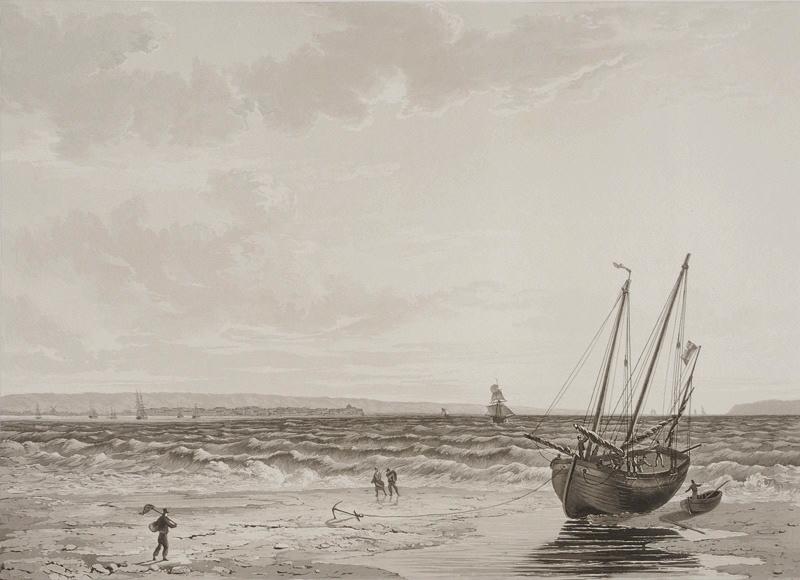 Quillebeuf, vue du bord opposé de la Seine, Thales Fielding