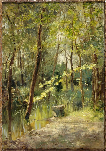 Paysage, sous-bois, Eugène d' Argence, 1er quart 20e siècle