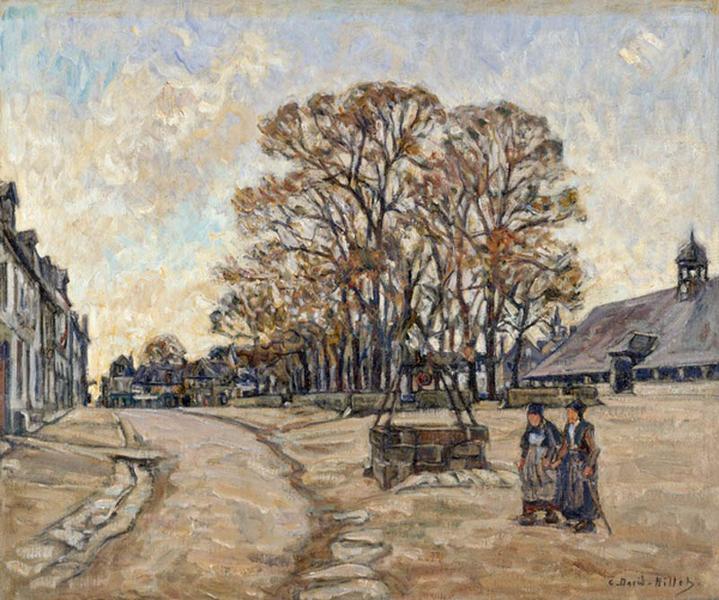 Place du Faouet, le soir, Germain David-Nillet, 1920 vers