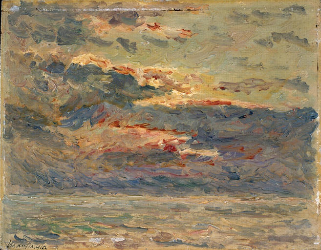 Coucher de soleil sur la mer_0