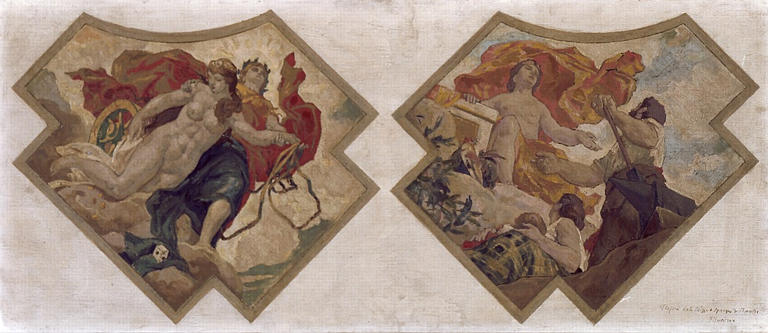 Esquisse pour la décoration de la Caisse d'Epargne à Nantes, Jacques Patissou, 1er quart 20e siècle
