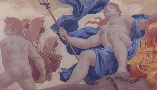Esquisse pour la plafond de la Caisse d'Epargne à Nantes, Jacques Patissou, 1er quart 20e siècle