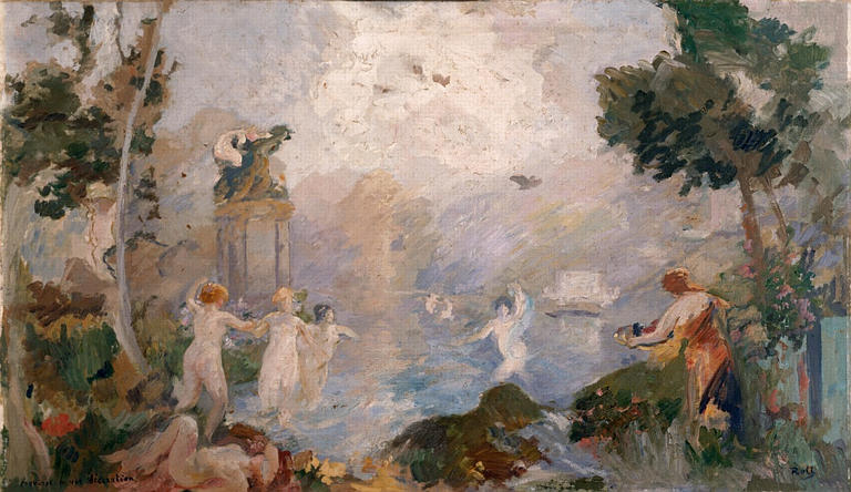 Les baigneuses ; Panneau décoratif (Ancien titre)_0