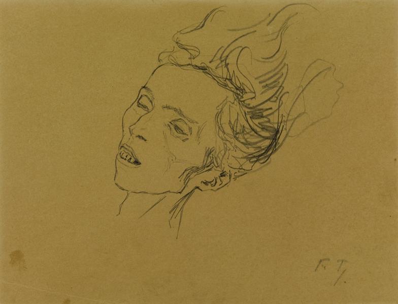 Tête de femme ; Etude pour 'Les bouches inutiles' (de la série), Francis Tattegrain, 1895 vers