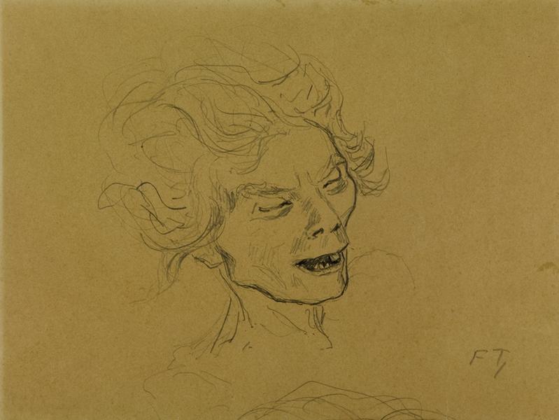 Tête de femme ; Etude pour 'Les bouches inutiles' (de la série), Francis Tattegrain, 1895 vers