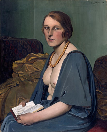 Femme lisant ; La femme aux seins nus (Titre attribué)_0