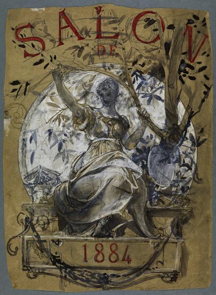 Salon de 1884 (projet de couverture), Luc Olivier Merson, 1884