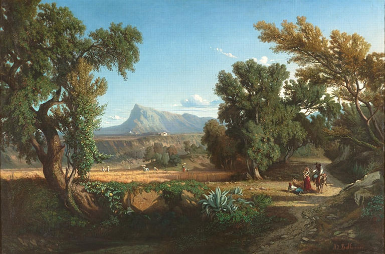 Environs de Valldemusa (Majorque), Adolphe Paul Emile Balfourier, 1876 avant