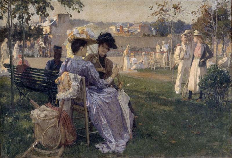 Le Tennis à Dinard, Frédéric Arthur Bridgman, 1891