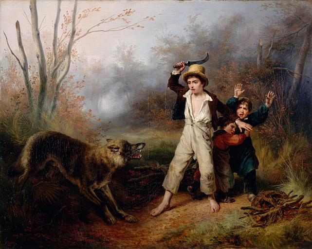 Petits paysans surpris par un loup_0