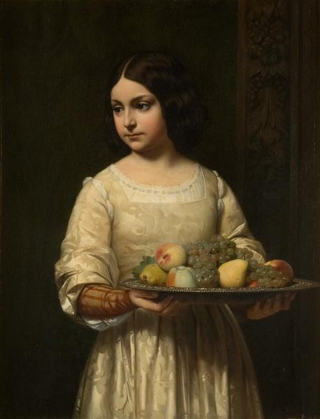 Jeune fille portant des fruits ; étude_0