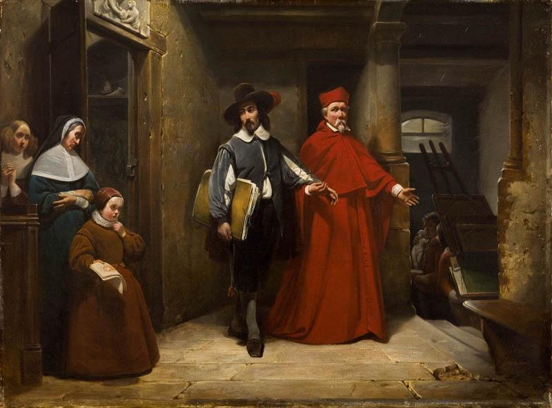 Un cardinal vient chercher Ribera dans son atelier, à Naples_0
