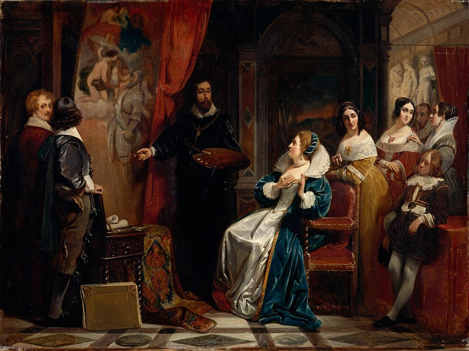 Marie de Médicis visitant l'atelier de Rubens_0