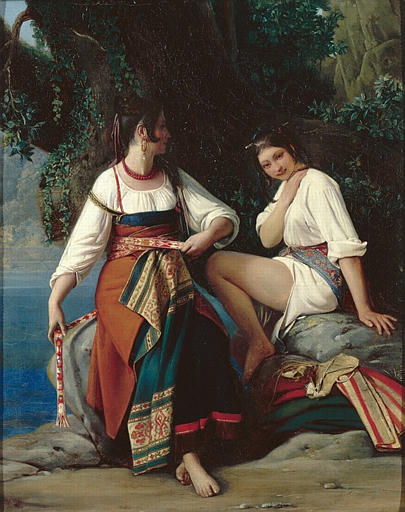 Deux baigneuses, costume de Saint-Donatien_0