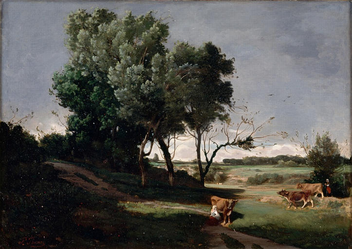 Paysage : vallée des Hautes-Perches, environs de Pornic (Loire-Inférieure), Félix Thomas, 1870 vers