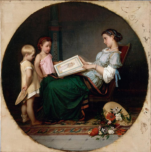 La Leçon, Auguste Toulmouche, 1854