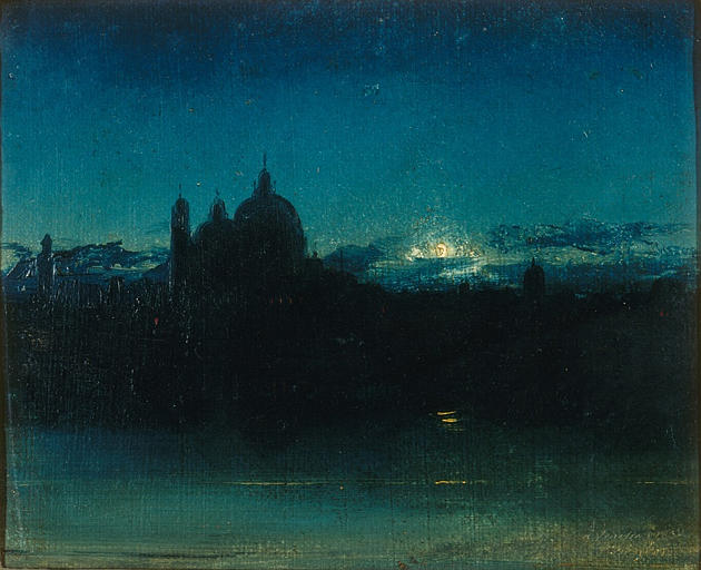 Venise vue de nuit, Жюль-Клод Зиглер, 1830