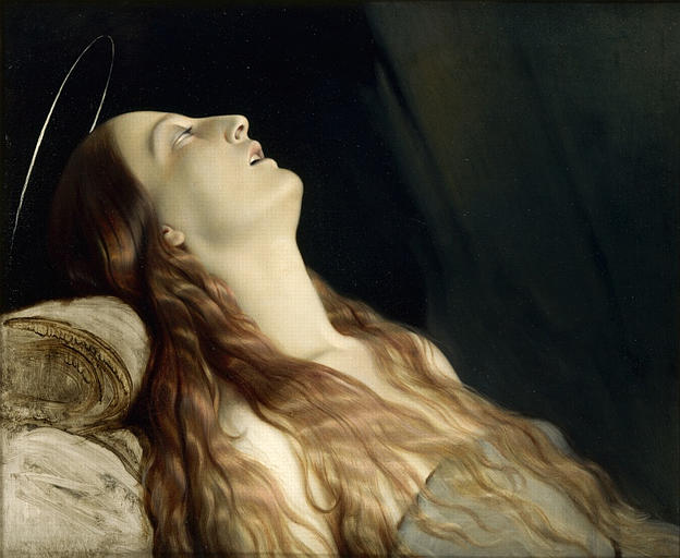 Louise Vernet, femme de l'artiste, sur son lit de mort_0