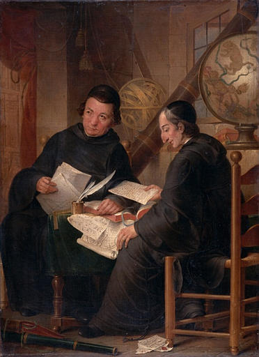 Portraits des P. P. Lesueur et Jacquier, mathématiciens et astronomes à Rome, 1772, Louis Gabriel Blanchet, 1772