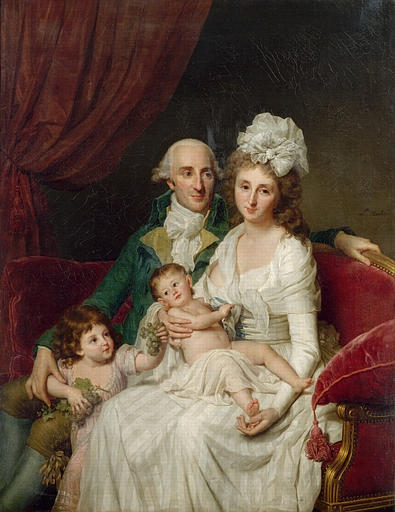 Portrait de Monsieur Olive, trésorier des Etats de Bretagne, avec sa famille_0