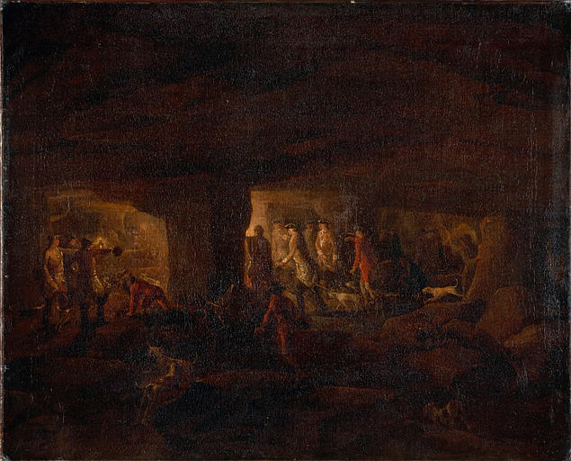 Hallali d'un cerf, Jean-François Perdrix, 1er quart 19e siècle